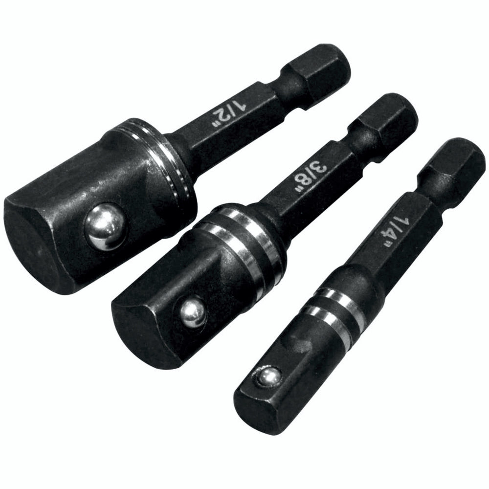 Impact Adaptor Set 3pce 1/4"  Tork Craft