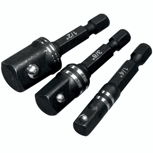 Impact Adaptor Set 3pce 1/4"  Tork Craft
