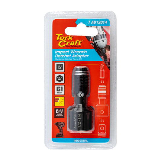 Impact Adaptor 1/2"f-1/4"f Hex T/C