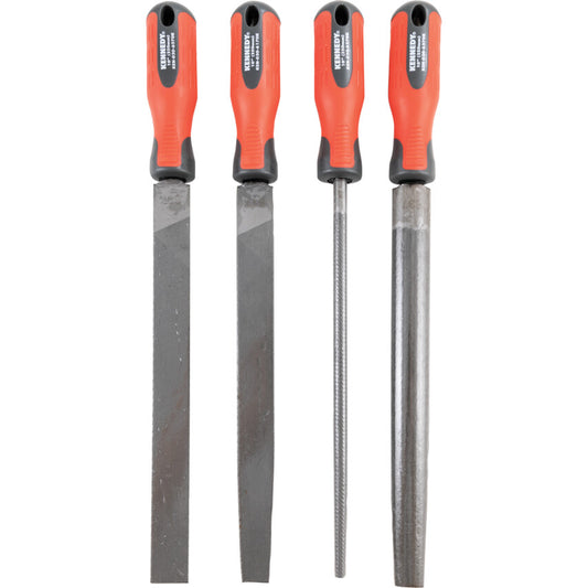 200mm (8'') 4 Piece Second Cut Engineers File Set With Handles