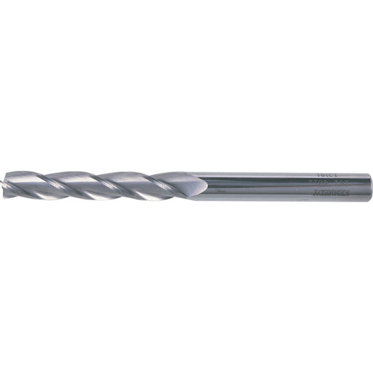 End Mill, Long, 4mm, Plain Round Shank, 3fl, Carbide, Uncoated