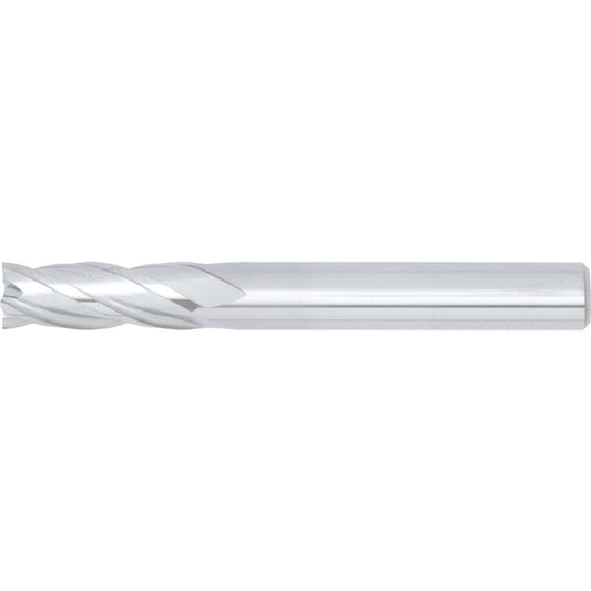 End Mill, Regular, Plain Round Shank, 6mm, Uncoated, Carbide, 4fl