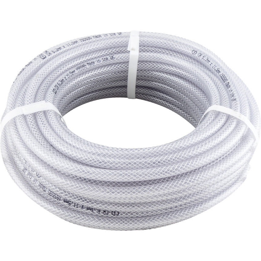 Air Hose, PVC, Clear, 30m, 6.4mm, 250psi