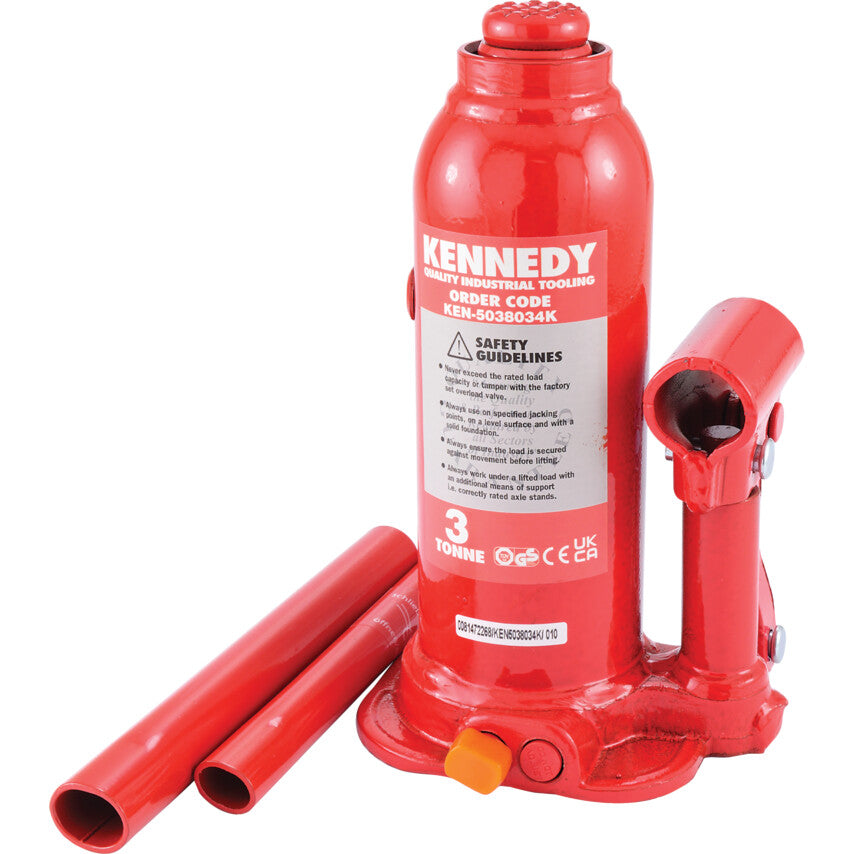 BOTTLE JACK MAXIMUM HEIGHT 3-TONNE 363mm