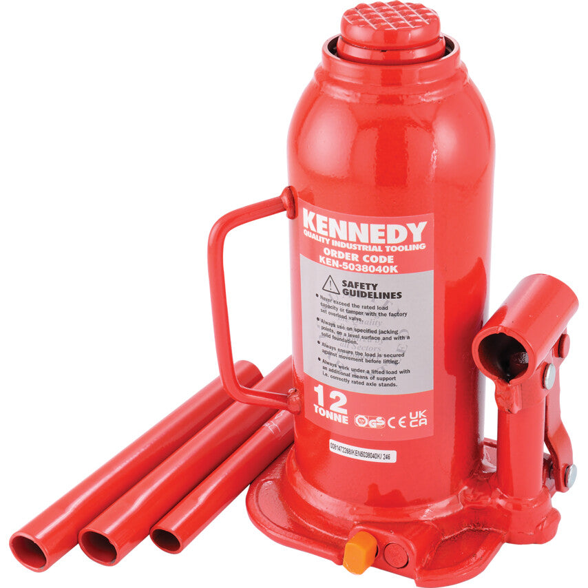 BOTTLE JACK MAXIMUM HEIGHT 12-TONNE 457mm