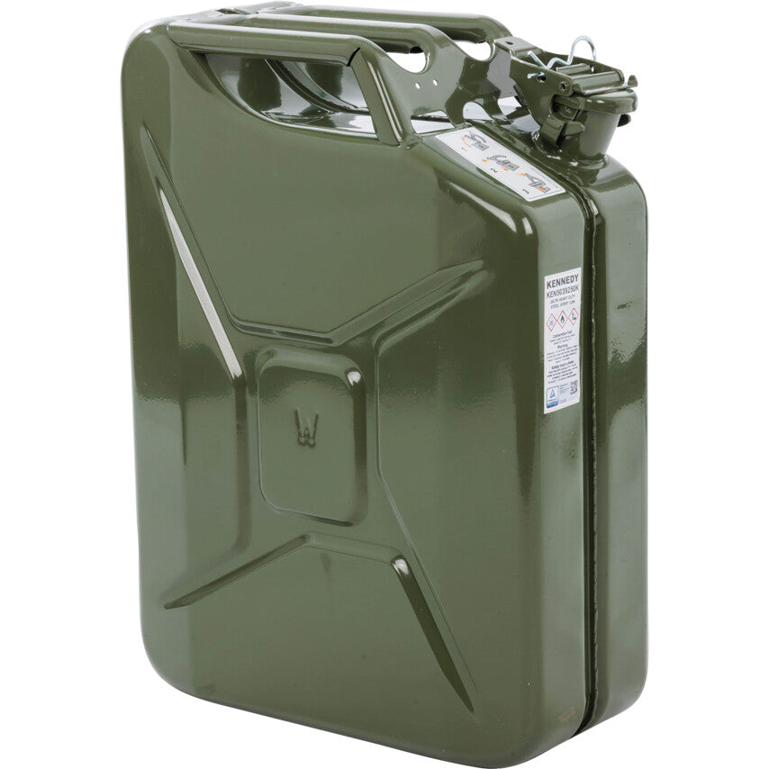20LTR HEAVY DUTY STEEL JERRY CAN (GREEN)