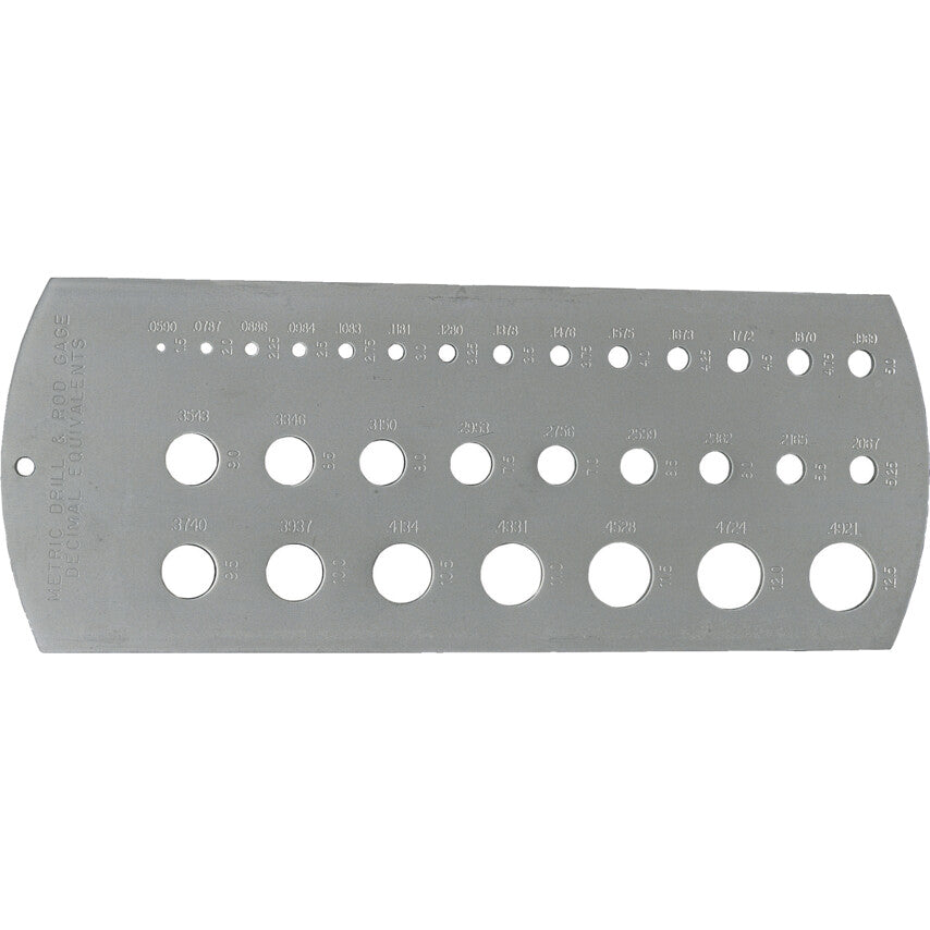 1/16"-1/2" IMPERIAL DRILL & DRILL ROD GAUGE