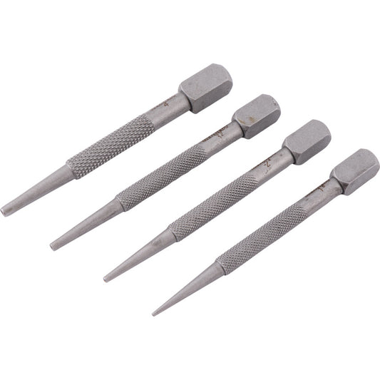 Steel, Punch Set, Point 1.6mm/2.4mm/3.2mm/4mm, 100mm