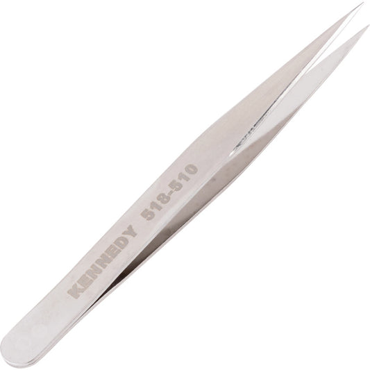 Sharp Nose Tweezers, Stainless Steel Tip, 115mm