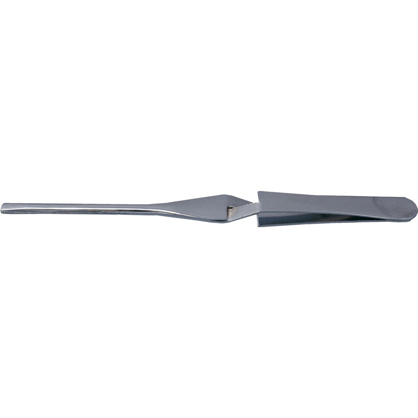 Flat Blade Cross Pattern Tweezers, Stainless Steel Tip, 170mm