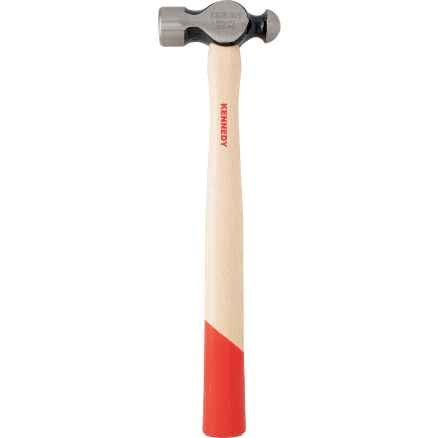 Ball Pein Hammer, 1lb, Wood Shaft, Polished Face