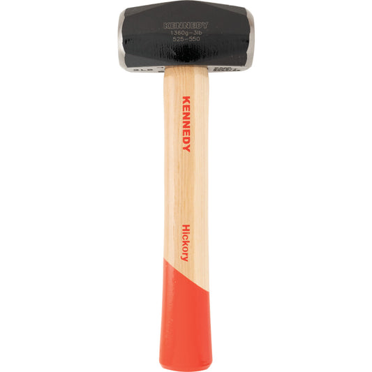 Lump Hammer, 3lb, Wood Shaft, Waxed Shaft