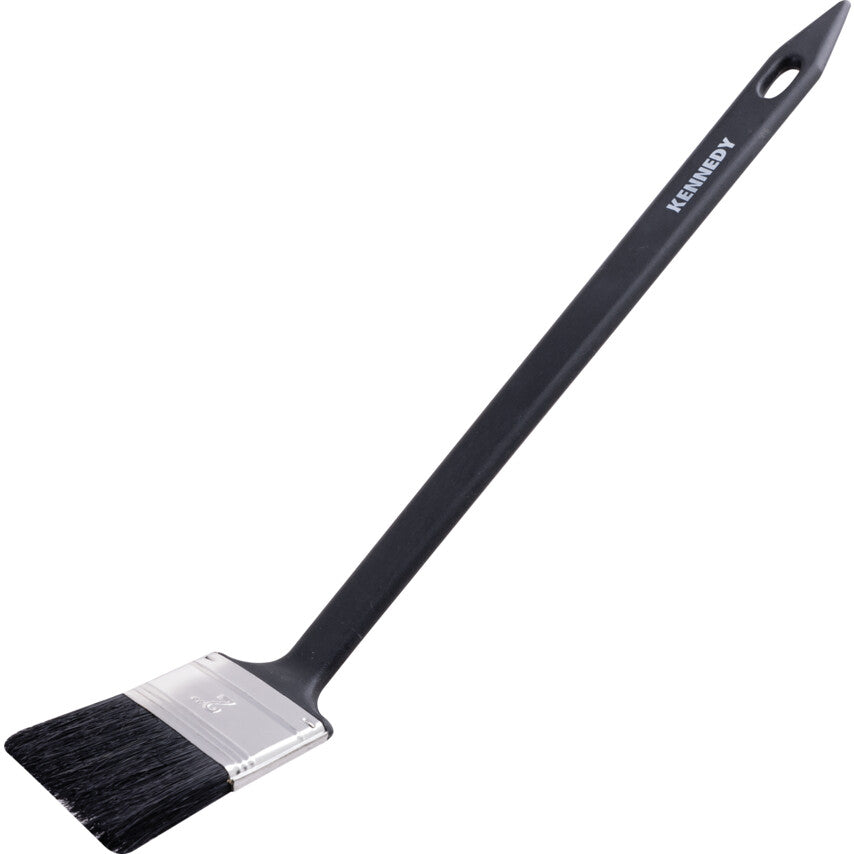 2in., Flat, Natural Bristle, Radiator Brush, Handle Plastic