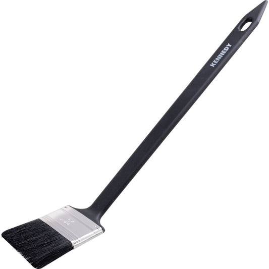 2in., Flat, Natural Bristle, Radiator Brush, Handle Plastic