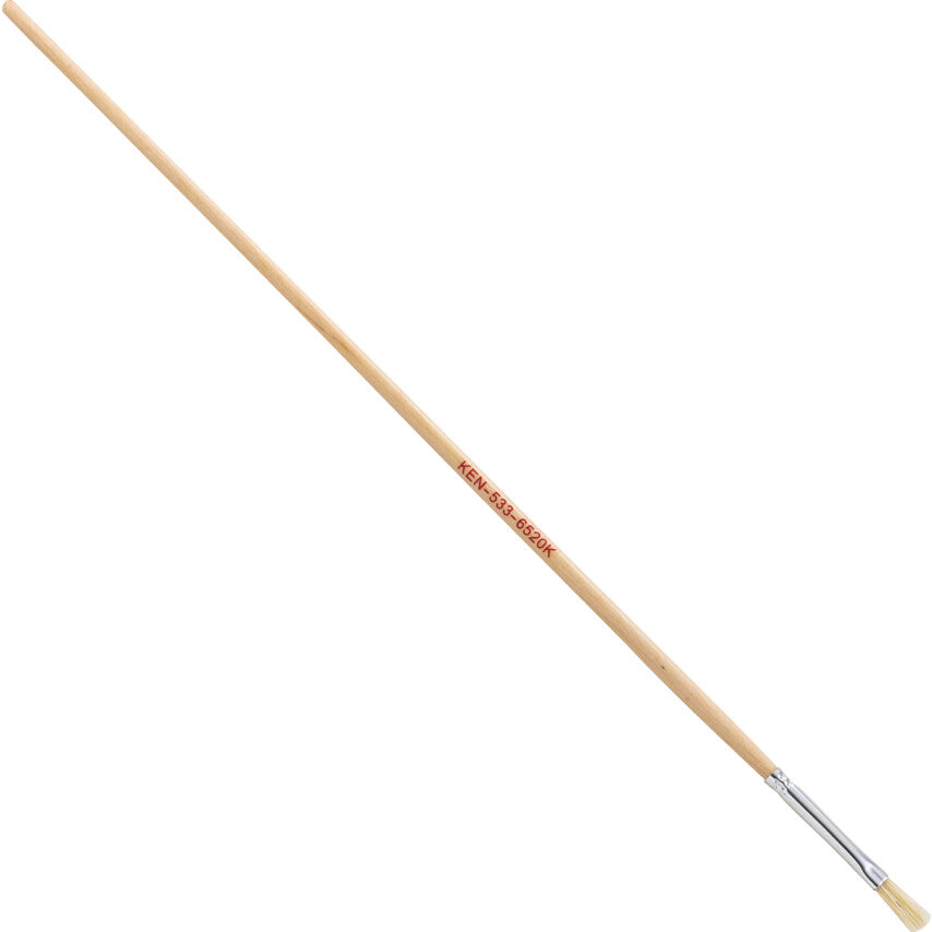 No.2, 6mm, Flat, Natural Bristle, Angle Brush, Handle Wood