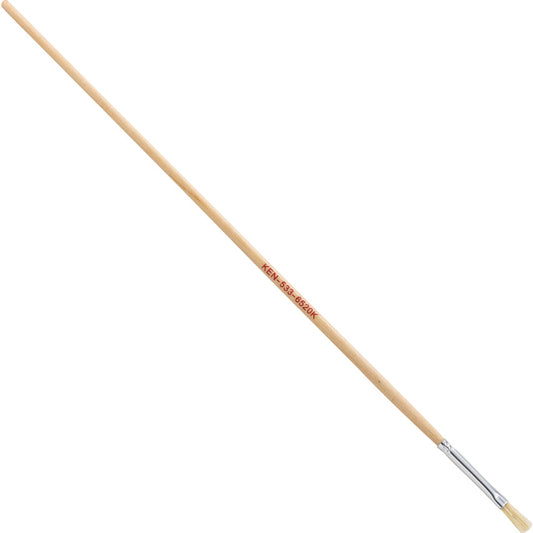 No.2, 6mm, Flat, Natural Bristle, Angle Brush, Handle Wood