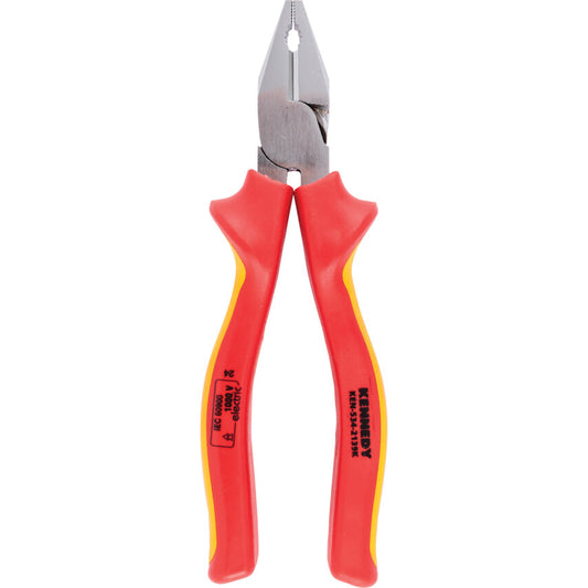 Combination Pliers, Serrated, Steel, 180mm, Insulated