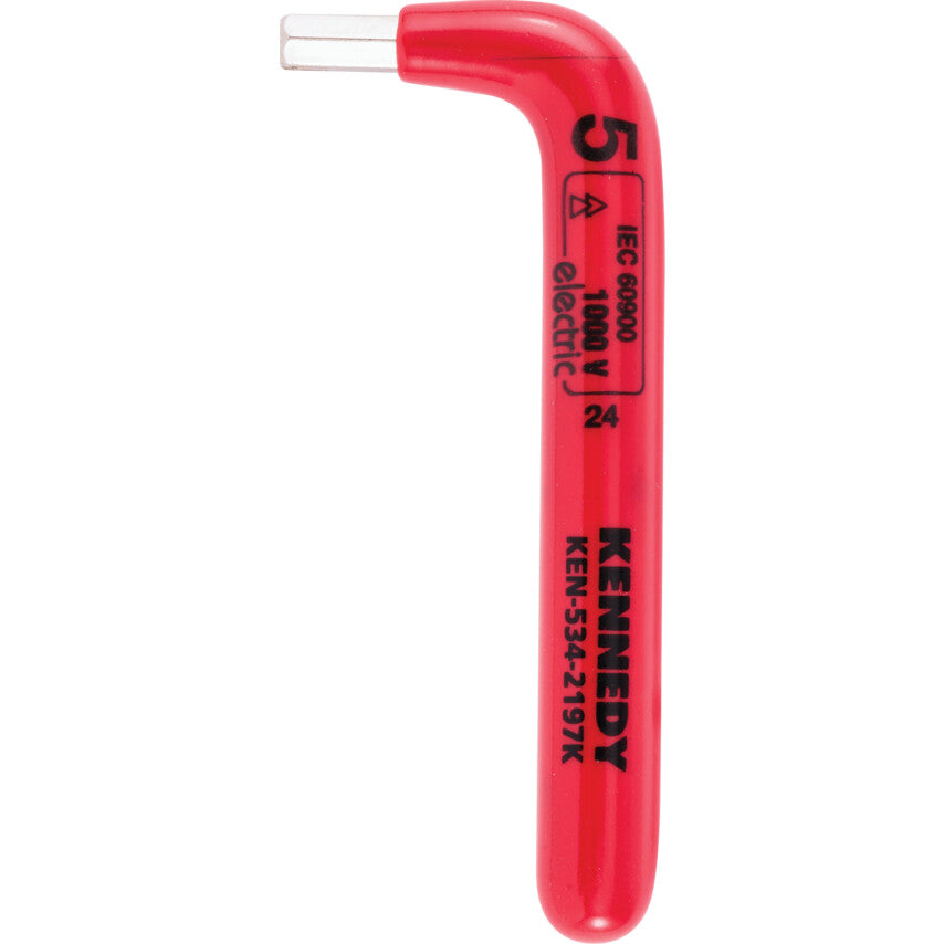 Hex Key, Insulated L-Handle, Hex, Metric, 5mm