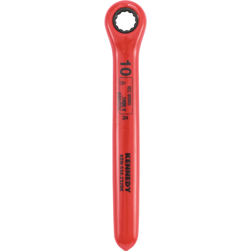 10MM INSULATED RATCHET RING SPANNER DOUBLE TRIANGLE 1000 V