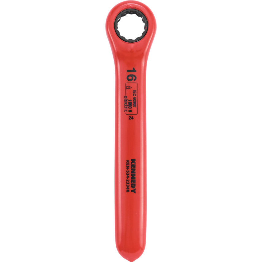 16MM INSULATED RATCHET RING SPANNER DOUBLE TRIANGLE 1000 V