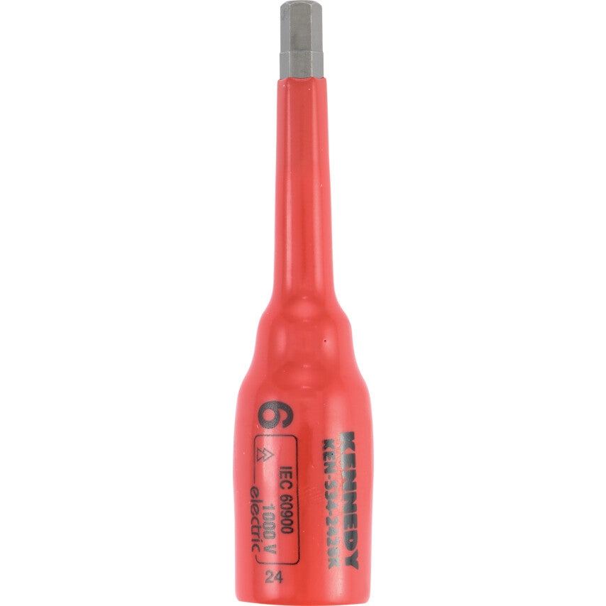 3/8in. Drive, Deep Insulated Socket, 6mm, Metric, Insulated Coating