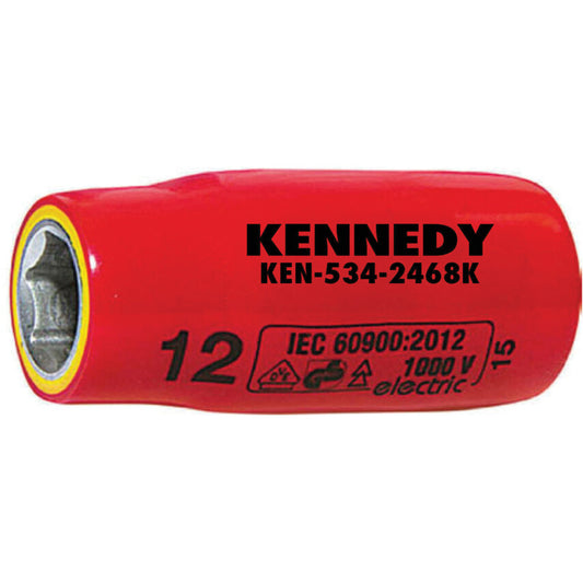 1/2in. Drive, Standard Insulated Socket, 27mm, Metric, Insulated Coating