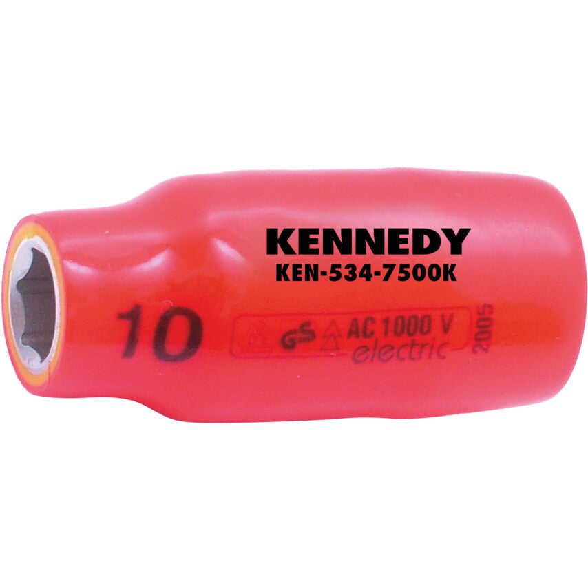 1/2in. Drive, Standard Insulated Socket, 12mm, Metric, Insulated Coating