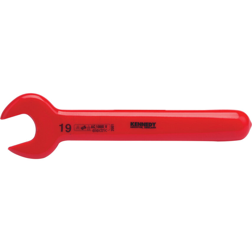 Single End, Insulated Open End Spanner, 24mm, Metric
