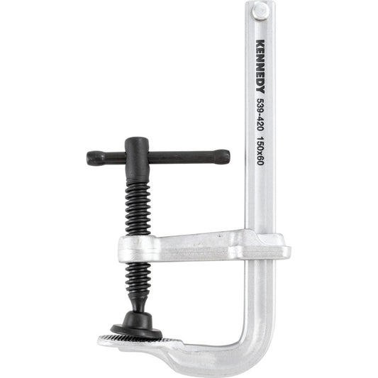 6in./150mm Heavy Duty F-Clamp, Steel Jaw, Ergonomic Handle