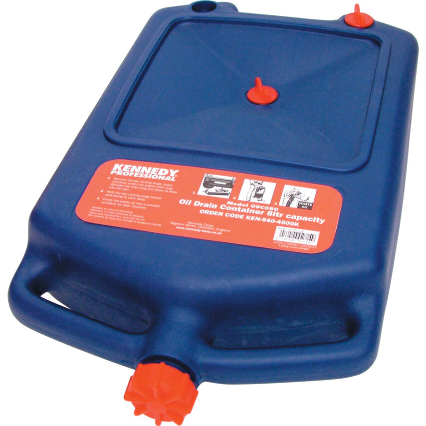Oil Drain Pan, 8L, Plastic, Compatible with Non Corrosive Liquids