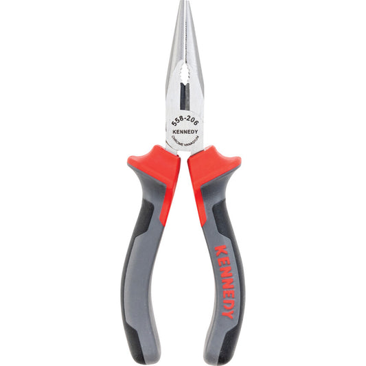 Needle Nose Pliers, Serrated, Steel, 165mm