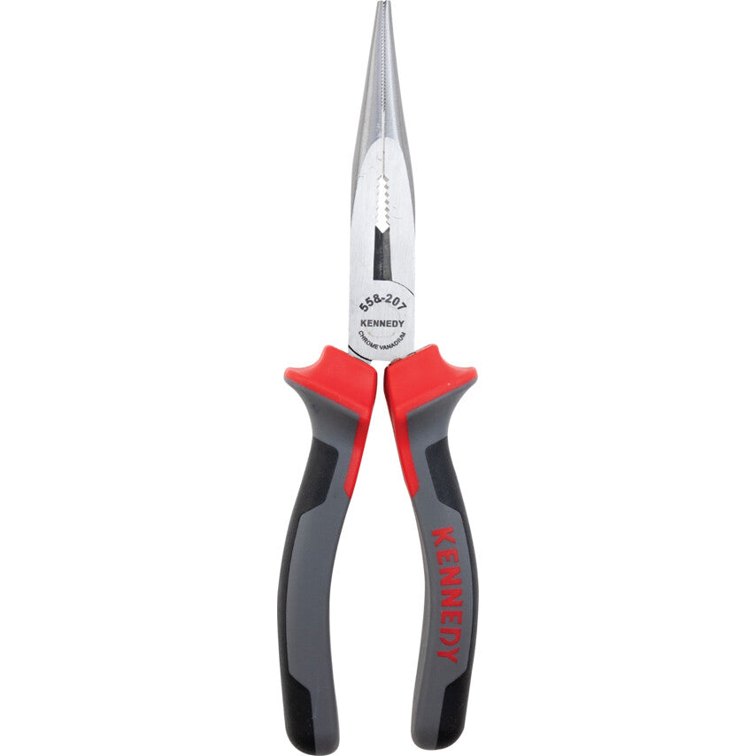 Needle Nose Pliers, Serrated, Steel, 215mm