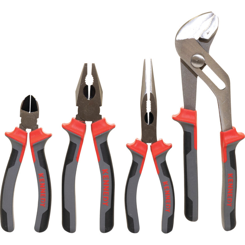 Pliers Set, Chrome Vanadium Steel, 165, 200, 215, 265mm, Set of 4