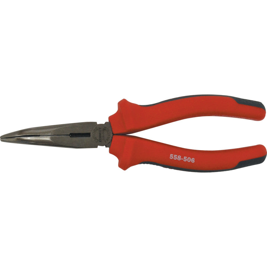 Needle Nose Pliers, Serrated, High Carbon Alloy Steel, 205mm, Insulated, VDE