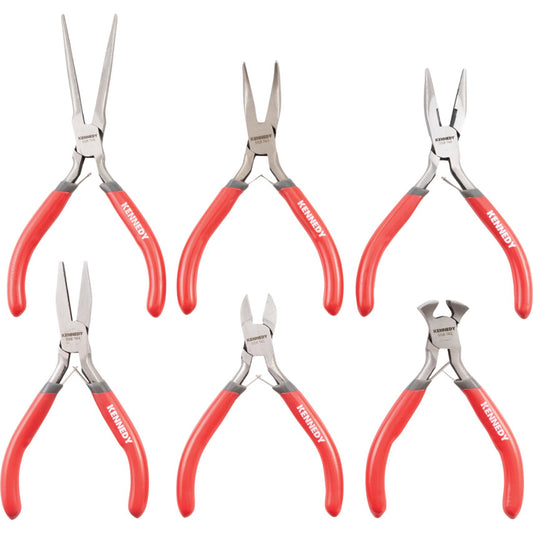 Miniature Nippers and Pliers Set, Chrome Nickel Steel, 150mm, 6 Pieces