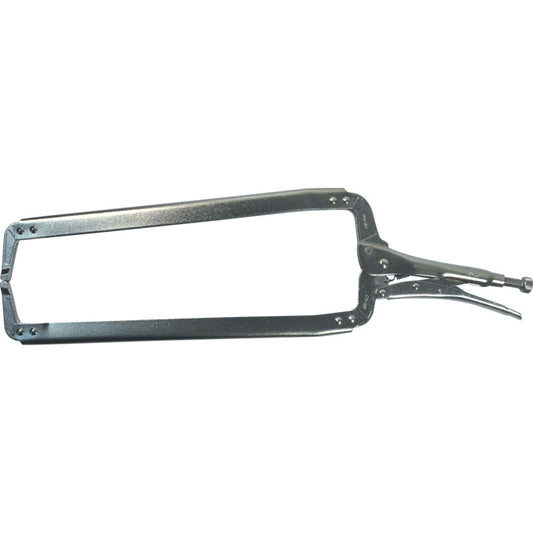 16in./400mm Locking C-Clamp, Steel Jaw, Ergonomic Handle