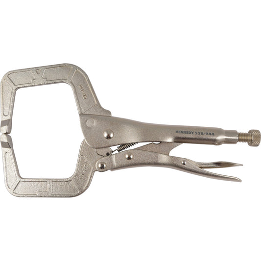 4in./100mm Locking C-Clamp, Steel Jaw, Ergonomic Handle
