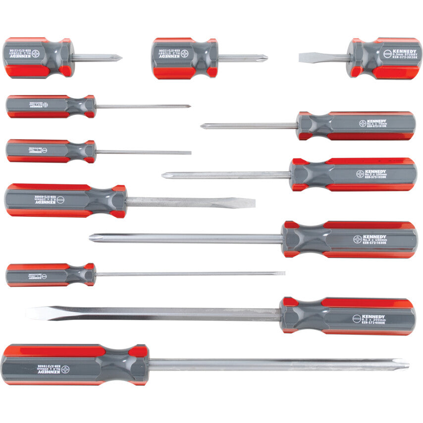 Flared/Parallel/Phillips, Screwdriver Set, Set of 12