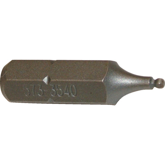Screwdriver Bit, 6mm, Ball Point Hexagon, 1/4" Hex