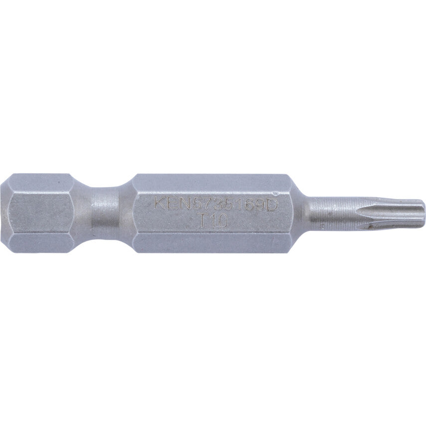Screwdriver Bit, TX10, Torx, 1/4" Hex