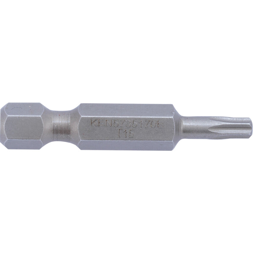 Screwdriver Bit, TX15, Torx, 1/4" Hex