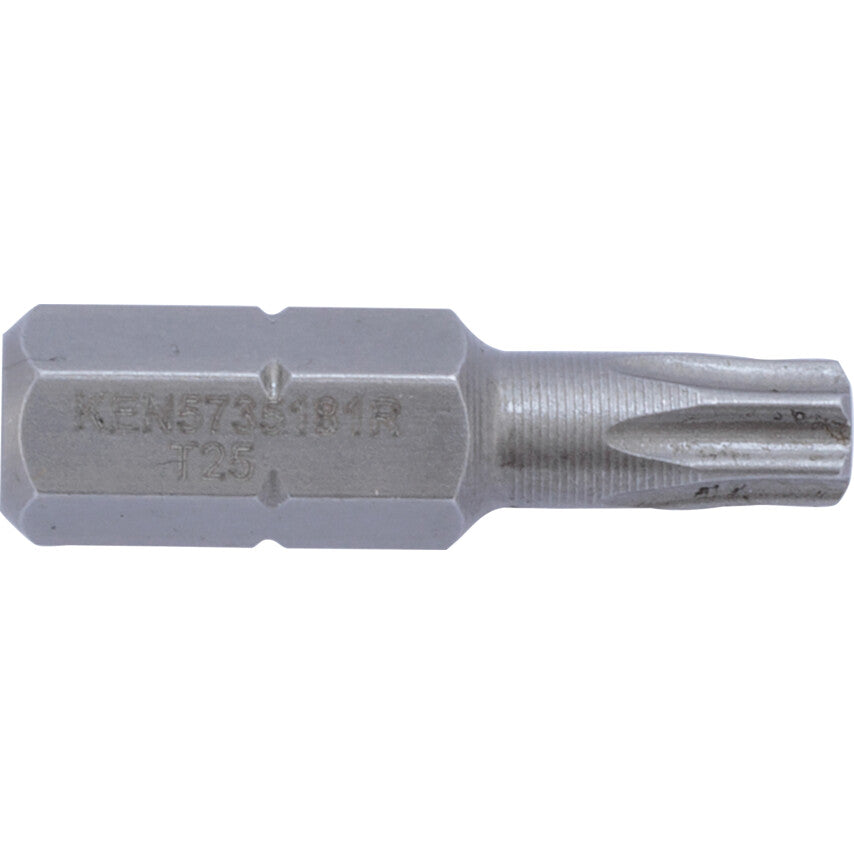 Screwdriver Bit, TX25, Tamperproof Torx, 1/4" Hex
