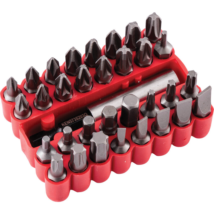 33 Piece, Slotted, Screwdriver Bit Set, Chrome Molybdenum Steel/Chrome Molybdenum Steel