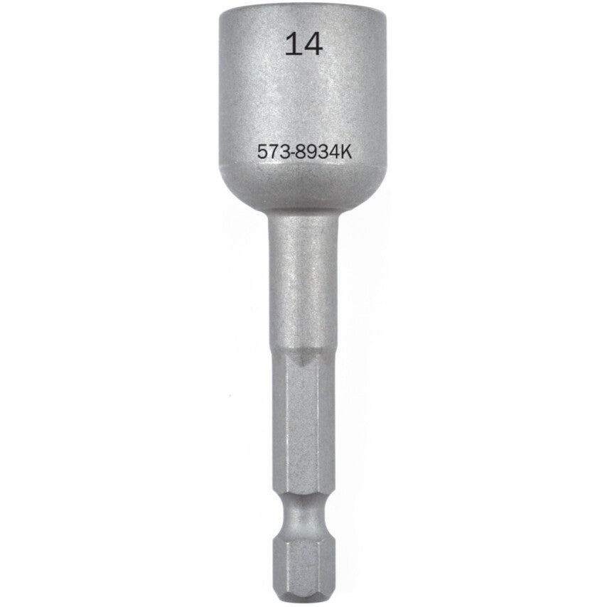 Screwdriver Bit, 14mm, Socket, 1/4" Hex