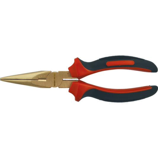 Needle Nose Pliers, Smooth, Beryllium Copper, 200mm, Non Sparking