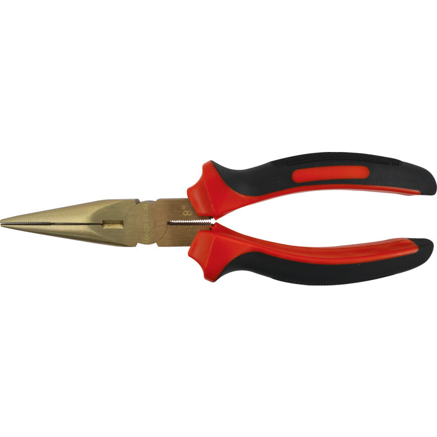 Needle Nose Pliers, Smooth, Aluminium-Bronze, 200mm, Non Sparking