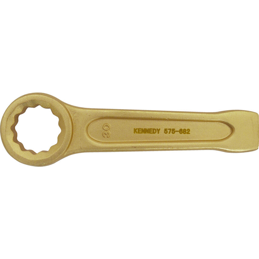 Single End, Non-Sparking Open End Slogging Spanner, 65mm, Metric