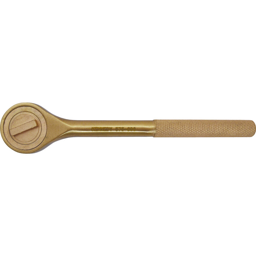 1/2in. Square Drive Non-Sparking Ratchet Handle, 245mm, Beryllium Copper