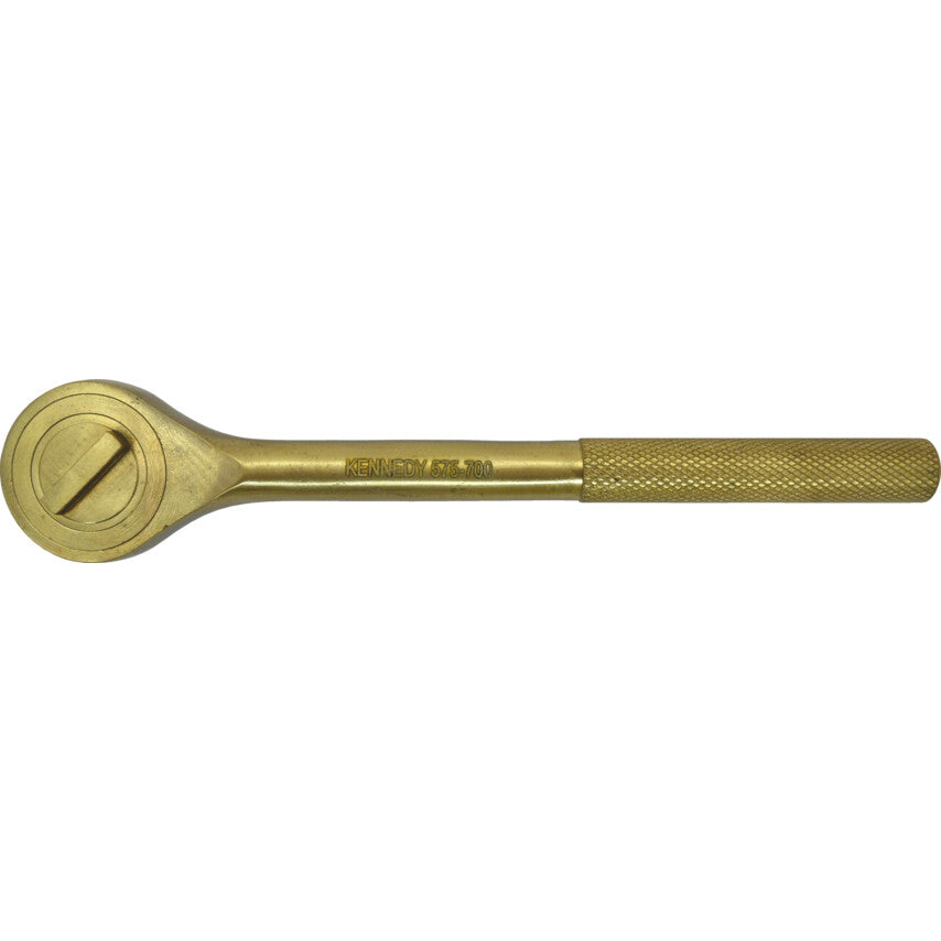 1/2in. Square Drive Non-Sparking Ratchet Handle, 245mm, Aluminium Bronze
