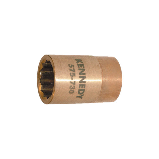 1/2in. Drive, Standard Non-Sparking Socket, 19mm, Metric, Satin Finish